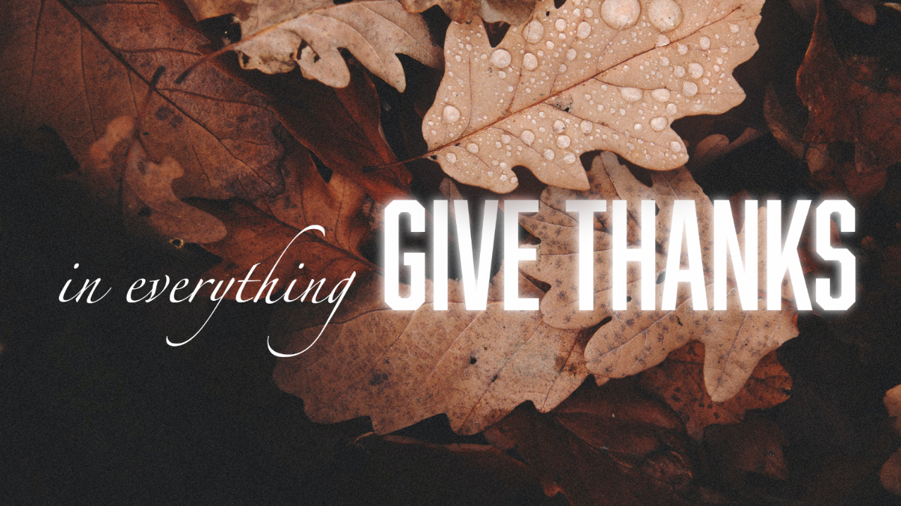 Give thanks (only)