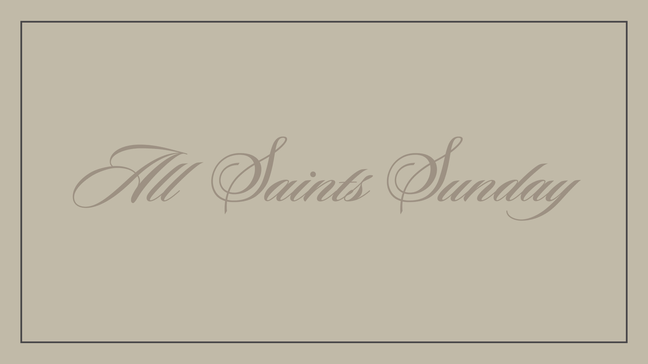 all saints slide title